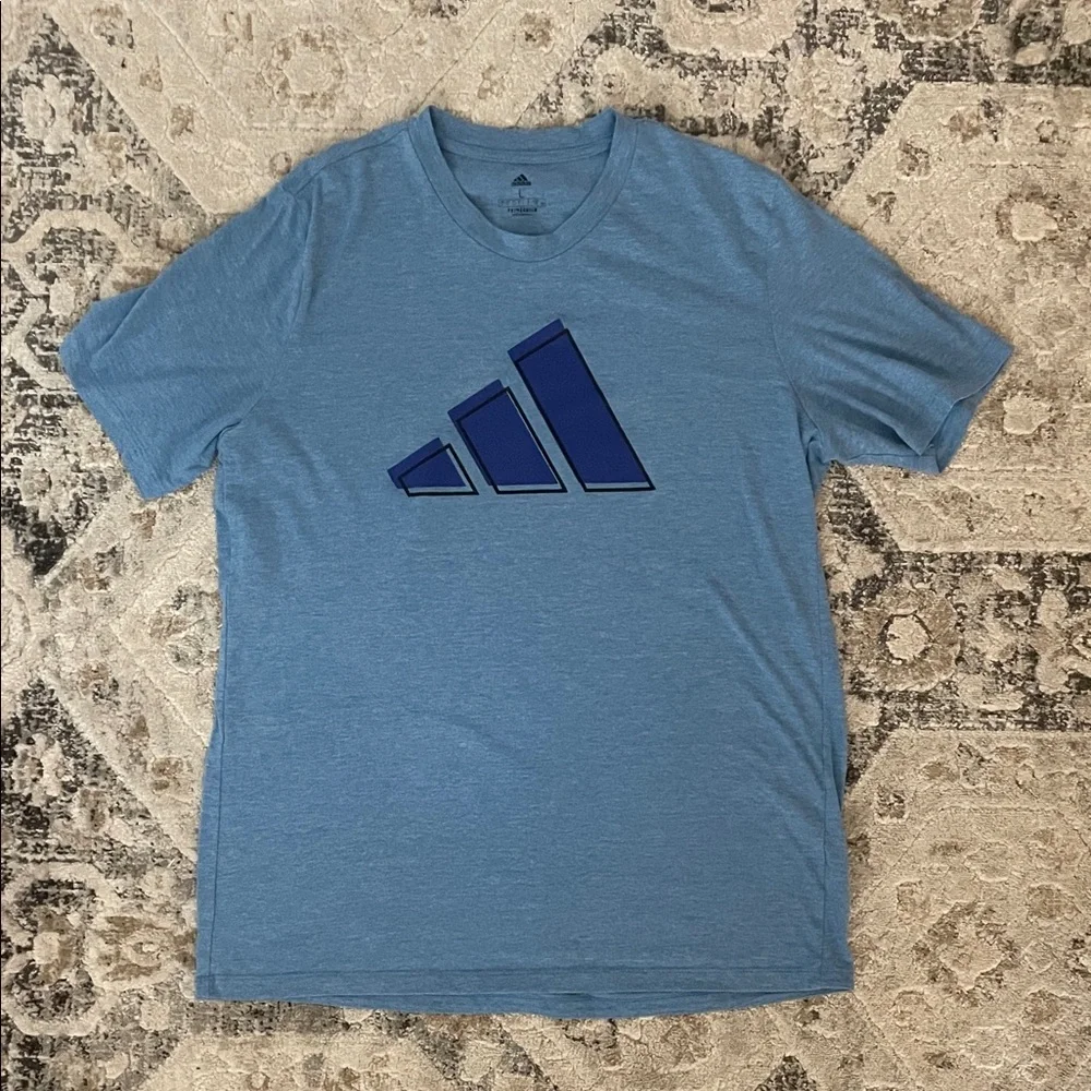 Adidas Men's Blue and Maroon Short Sleeve Tees
